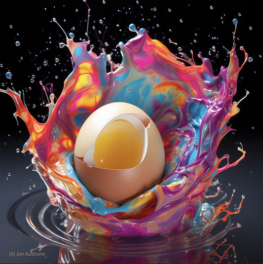 "Crashing Egg" - AI Art